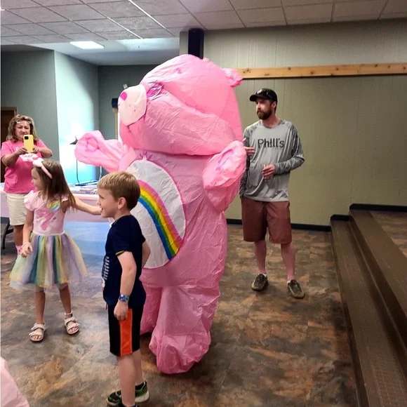 Care Bears Pink Inflatable Adult Costume - Picture 8 of 8